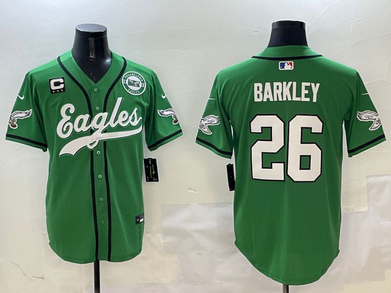 Men Philadelphia Eagles #26 Barkley Green three generations Jointly Name 2025 Nike Limited NFL Jersey style 18->philadelphia eagles->NFL Jersey